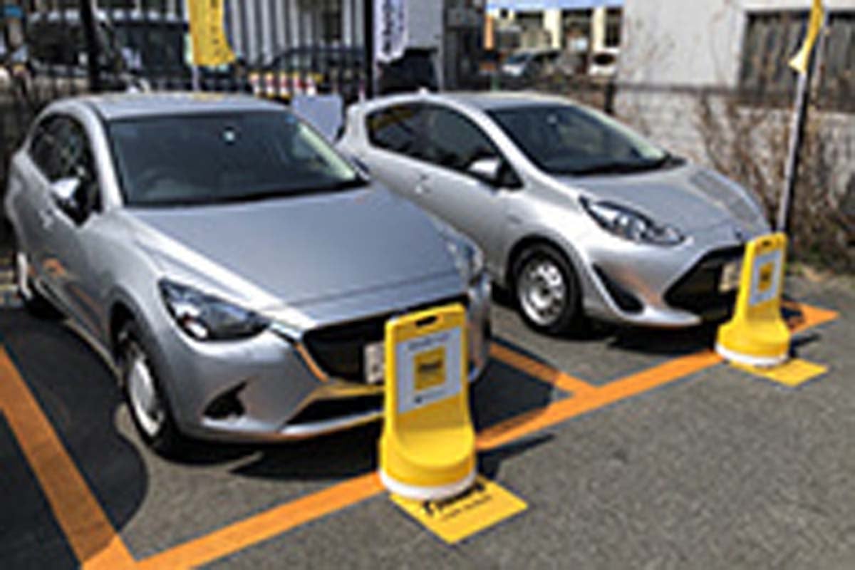 カーシェア用車両ステーション（画像：タイムズカー）