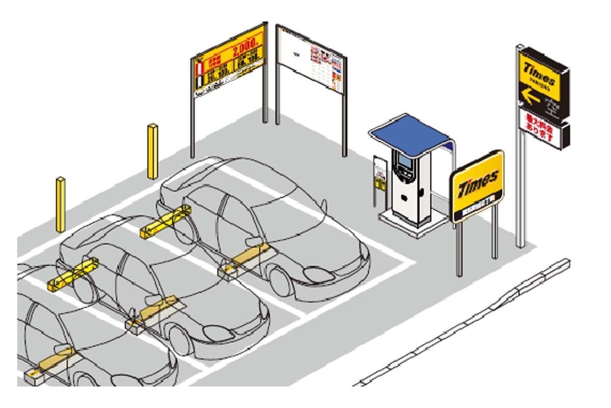 コインパーキングを含め駐車場の白線はなぜ見やすいのか（画像：パーク24）