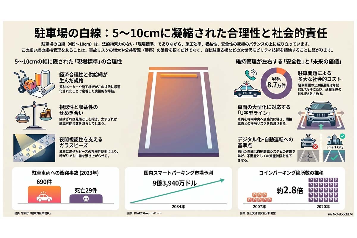 駐車場白線の合理性と責任。