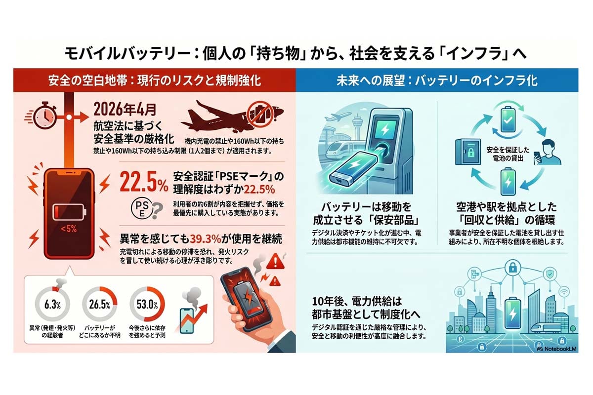モバイルバッテリーのインフラ化展望。