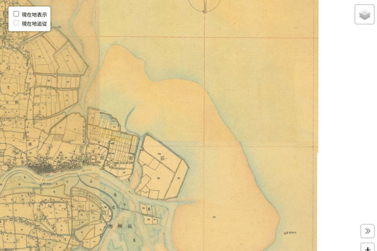 明治初期の「羽田空港」周辺の迅速測図（画像：国土地理院）