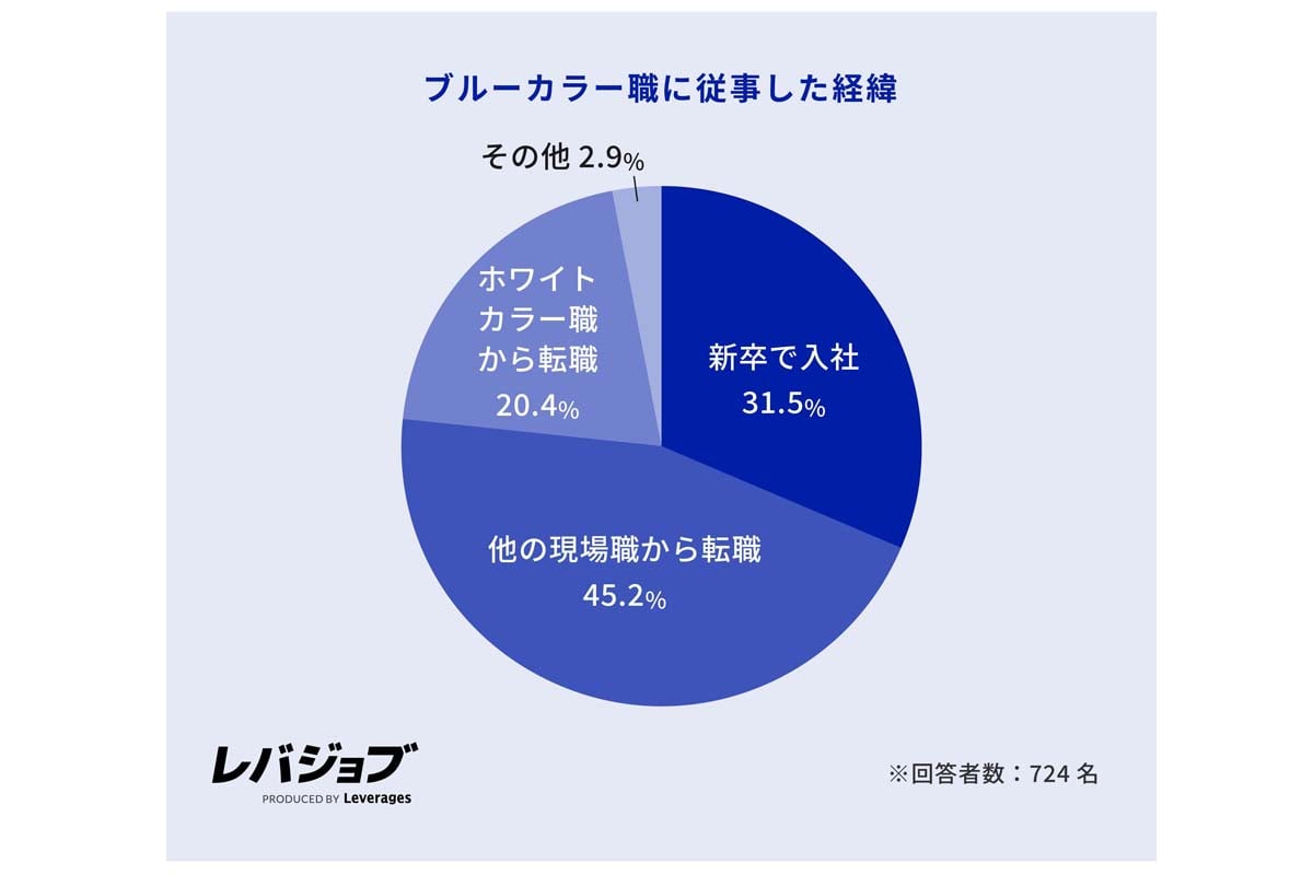 ブルーカラー職のキャリア実態調査（画像：レバレジーズ）