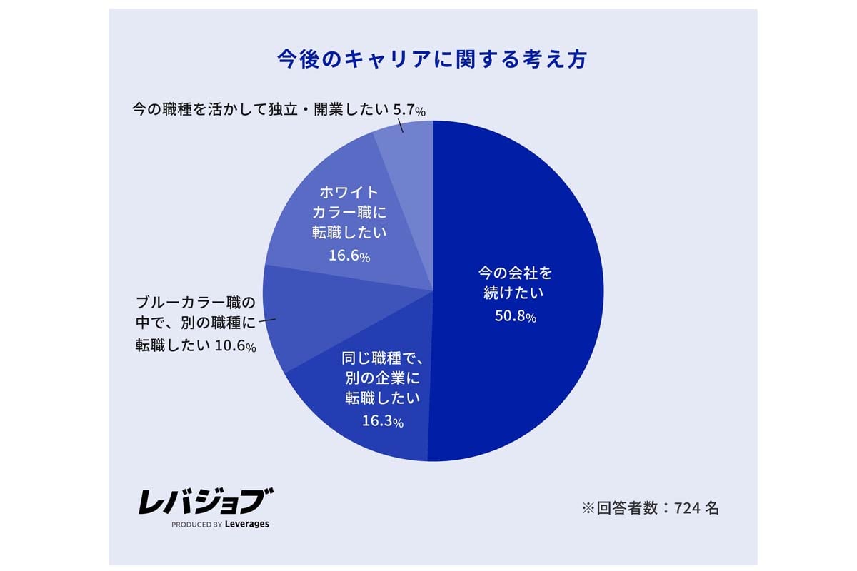 ブルーカラー職のキャリア実態調査（画像：レバレジーズ）