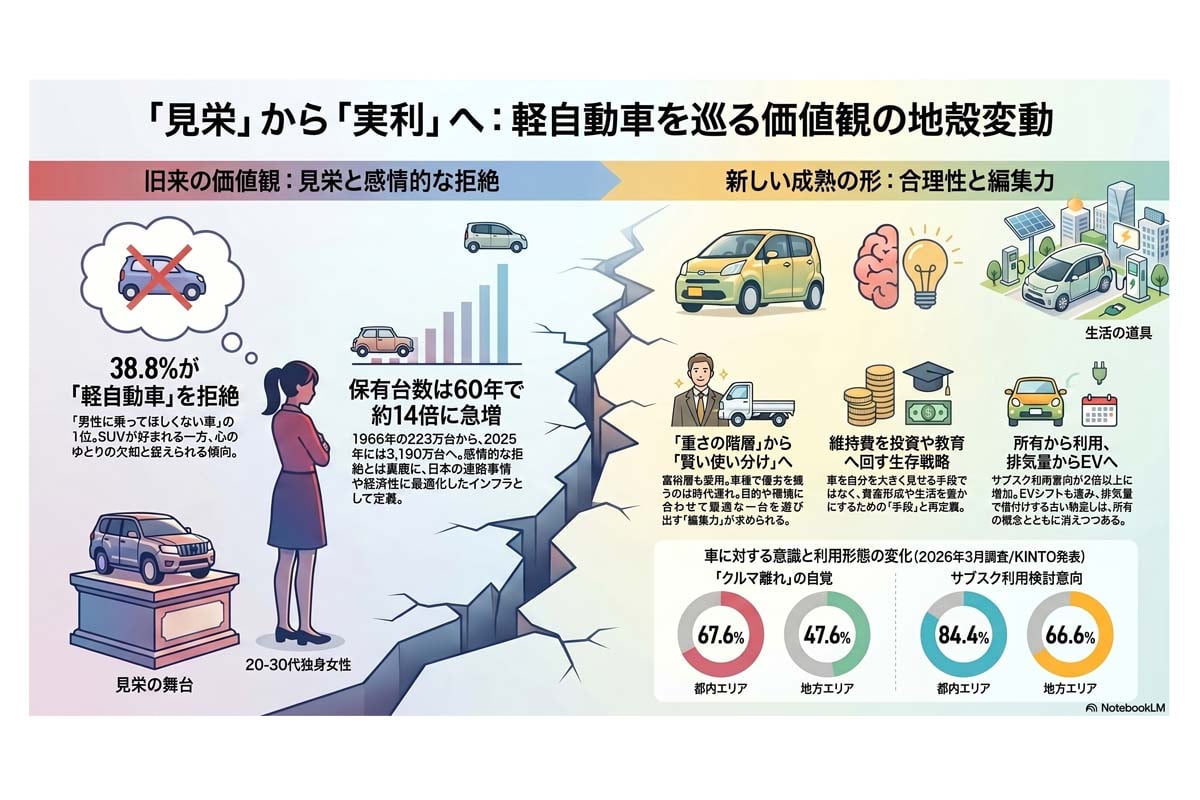 軽自動車を巡る価値観の変化。