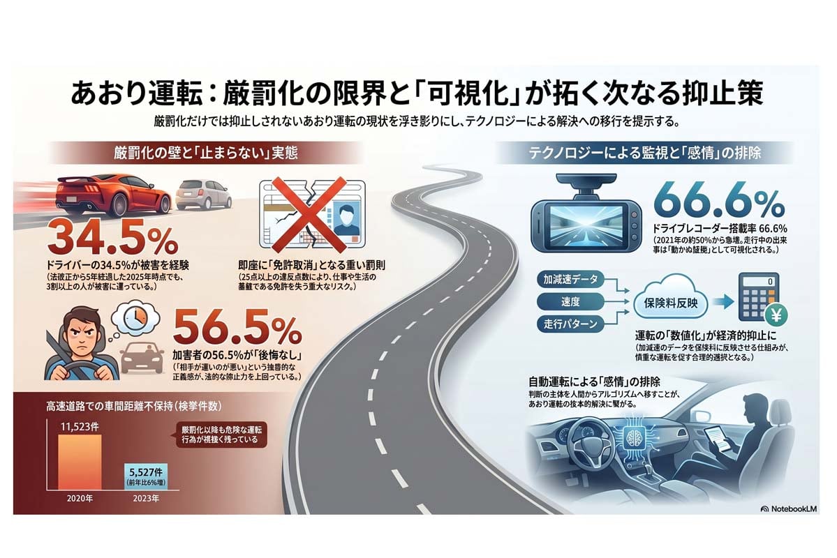 あおり運転：厳罰化から可視化へ。