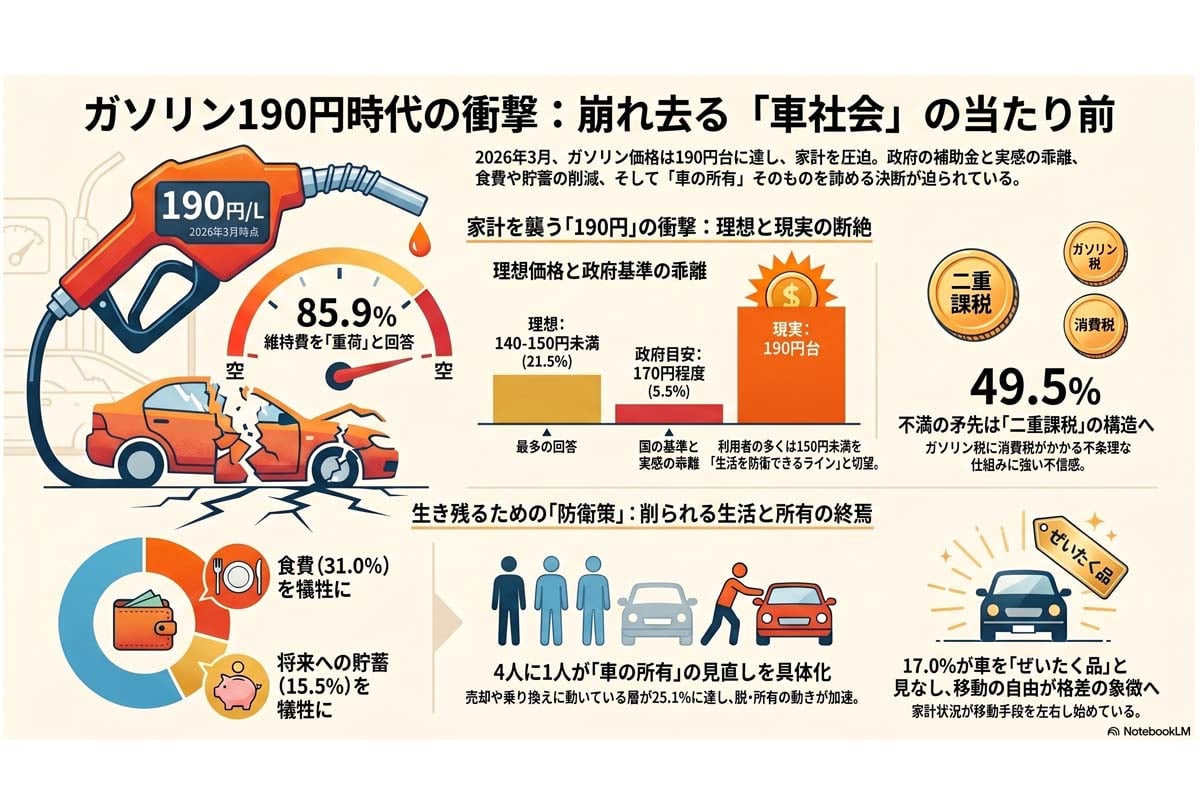 ガソリン190円時代の衝撃。