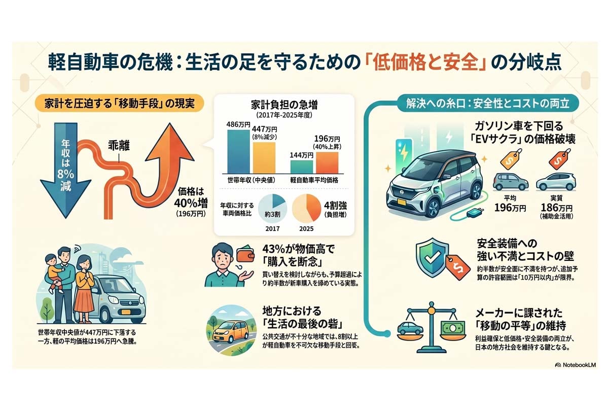 軽自動車の低価格と安全の両立。