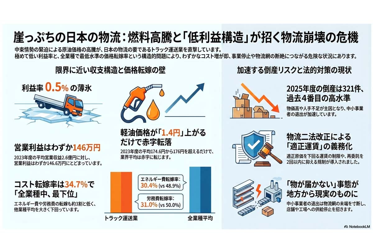 崖っぷちの日本の物流。