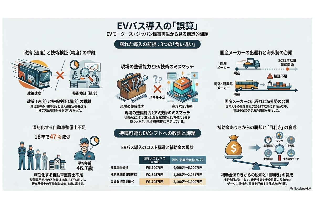 EVバス導入の「誤算」と課題。