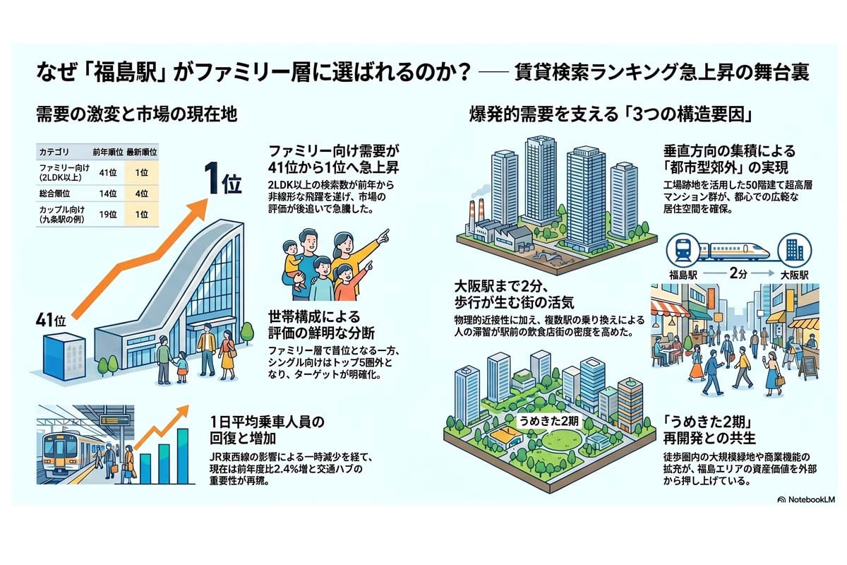 福島駅がファミリーに選ばれる理由。