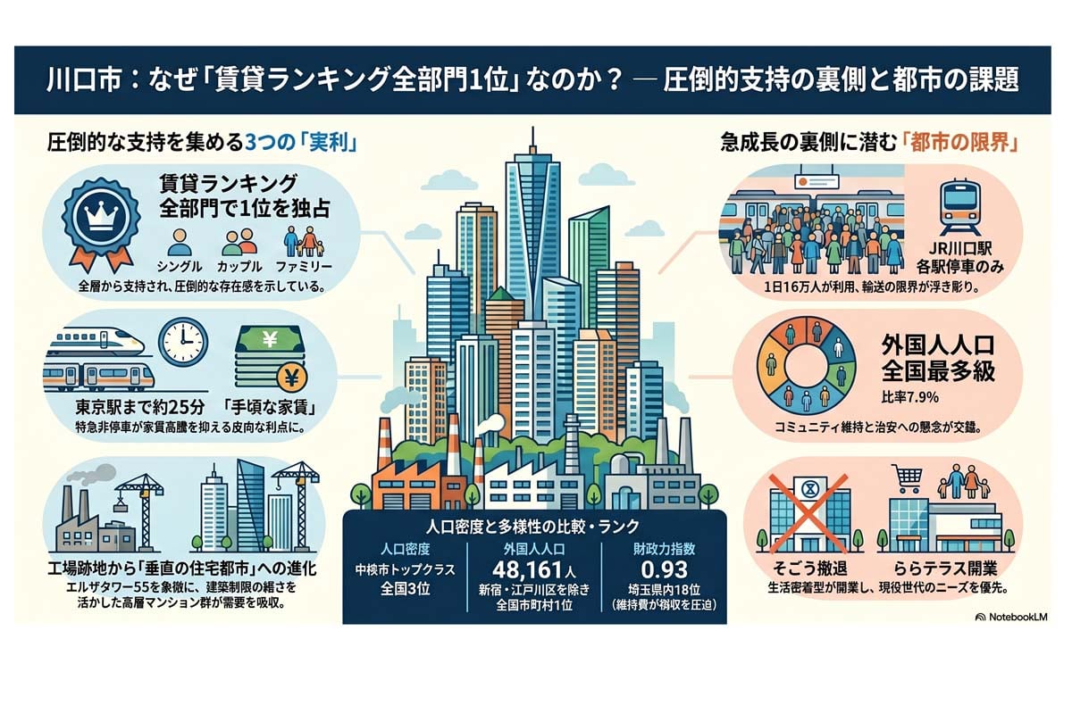 川口市の現状と課題。
