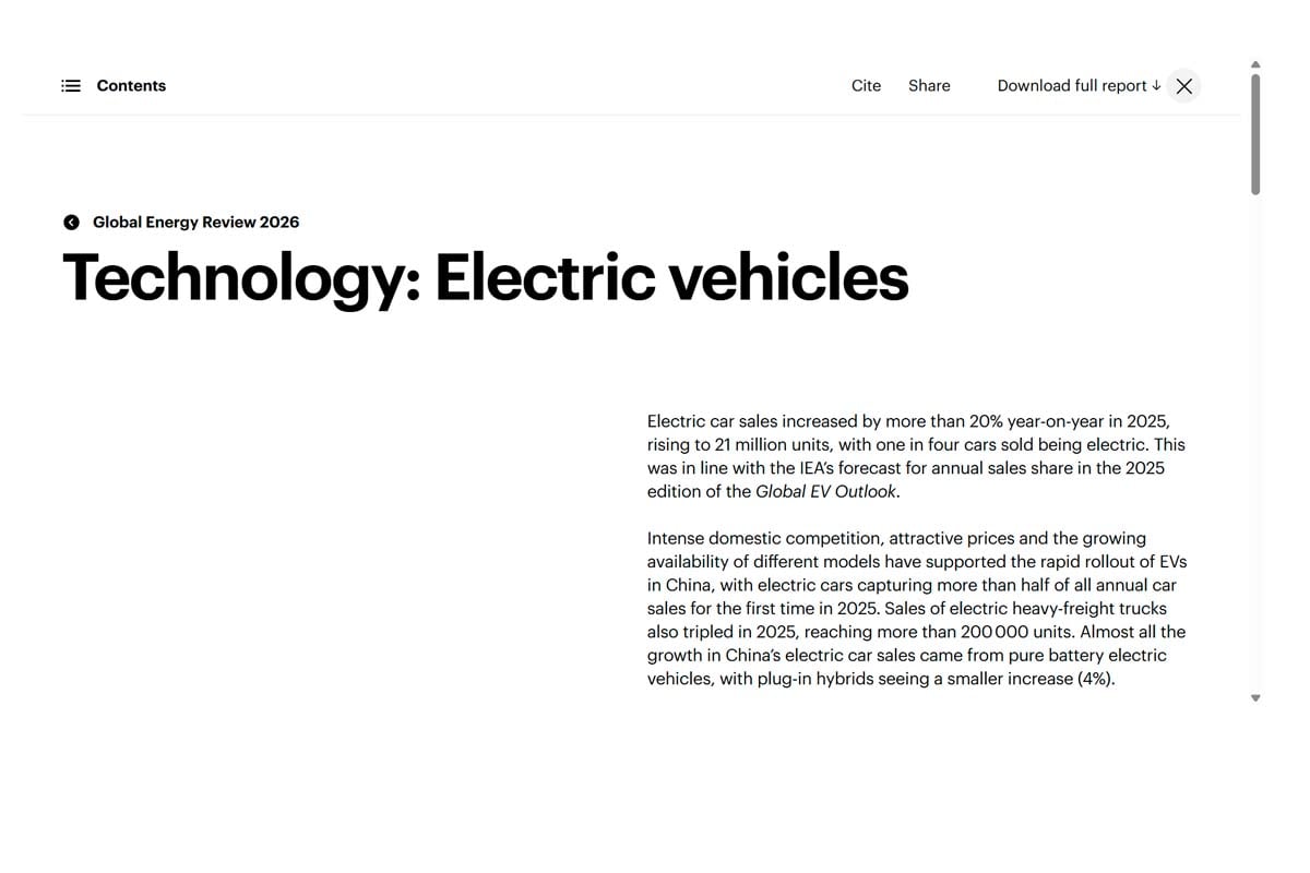 国際エネルギー機関が2026年4月20日に発表したリポート（画像：国際エネルギー機関）