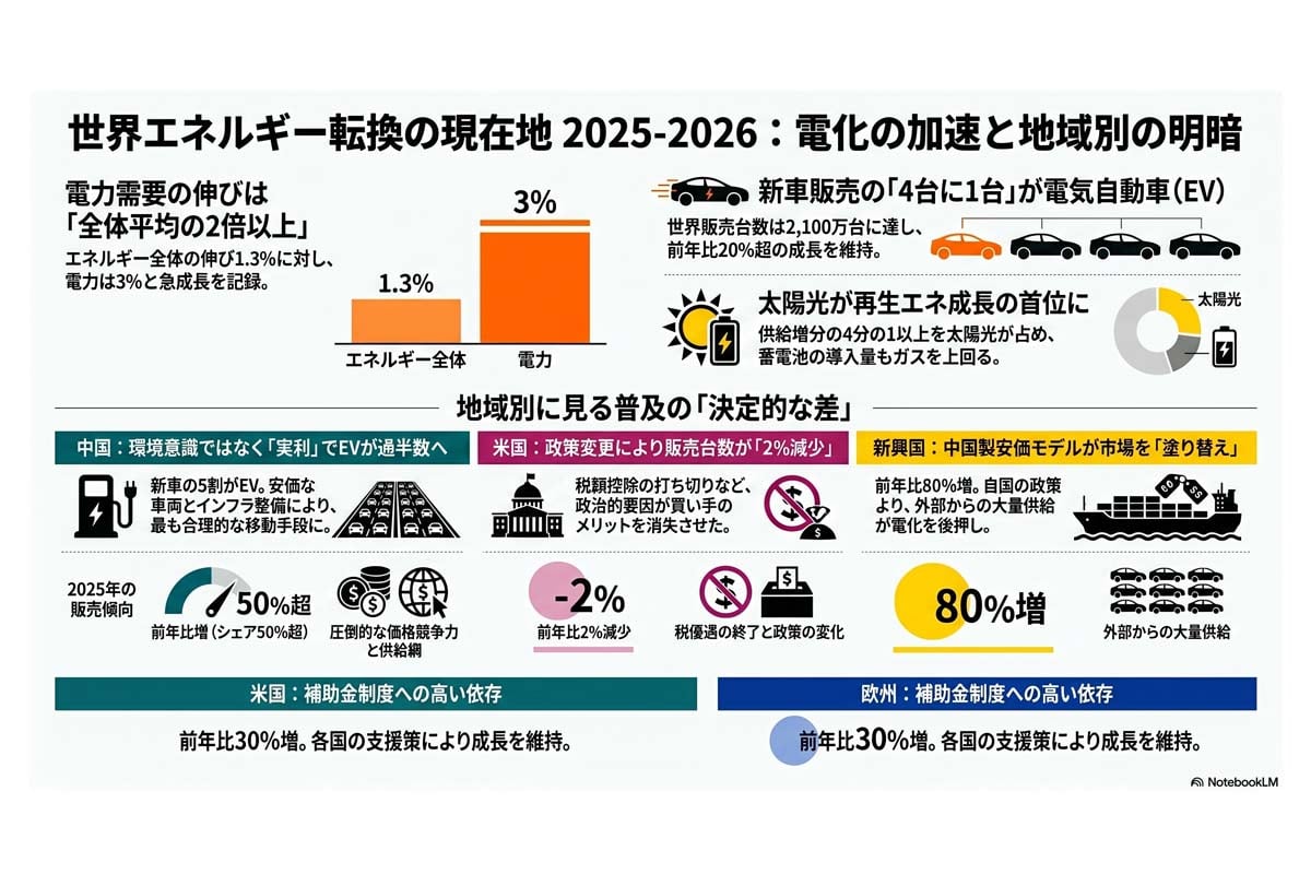 世界エネルギー転換の現在地 2025-2026。