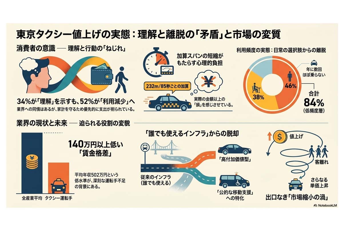 東京タクシー値上げの実態と市場変化。