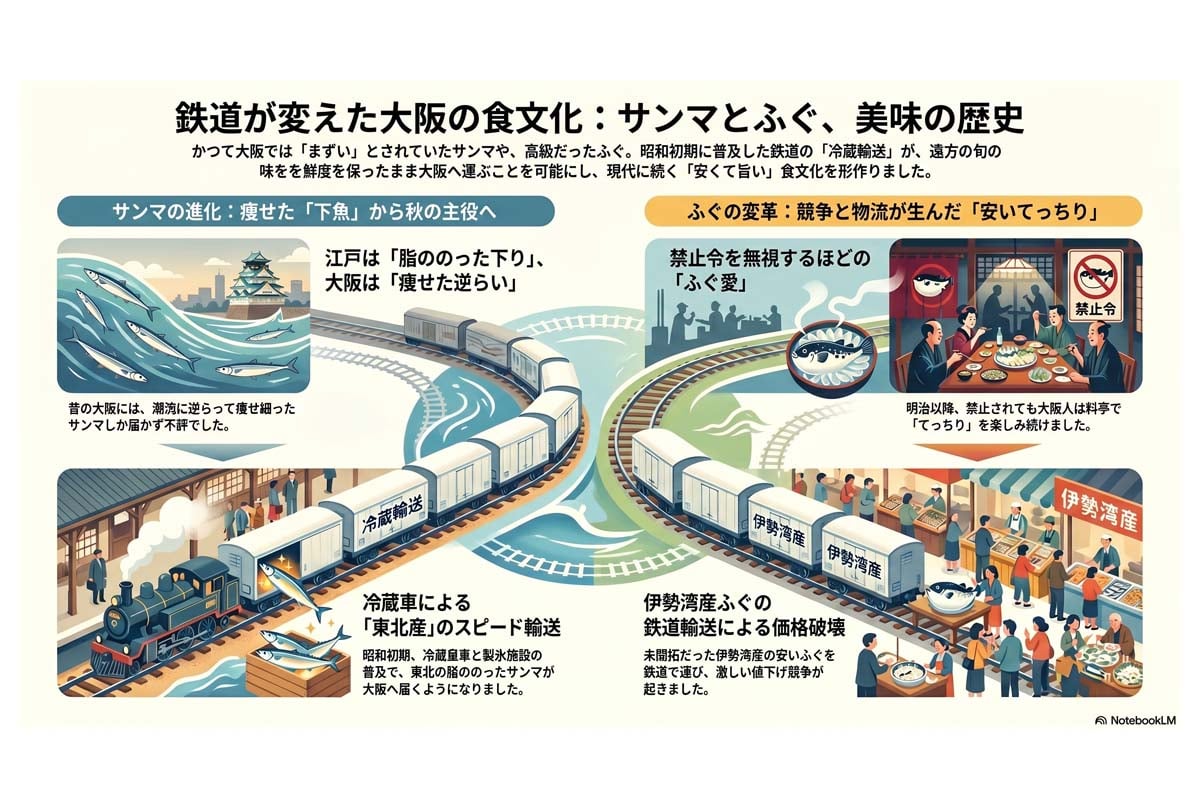 鉄道が変えた大阪の食文化（画像：Merkmal編集部）