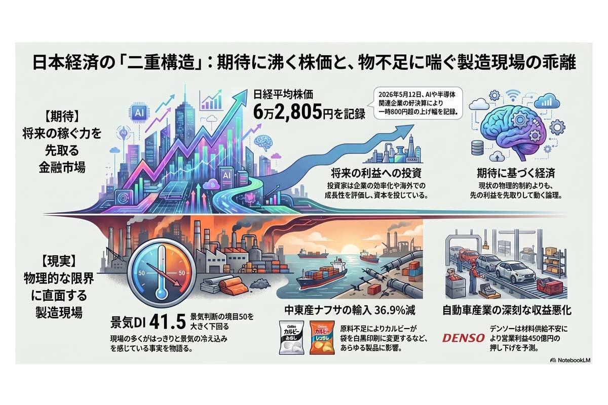 日本経済の二重構造（画像：Merkmal編集部）