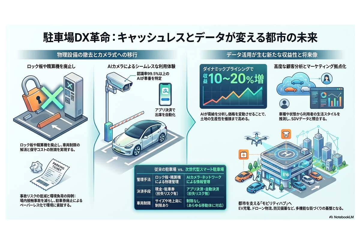 駐車場DX革命と都市の未来（画像：Merkmal編集部）