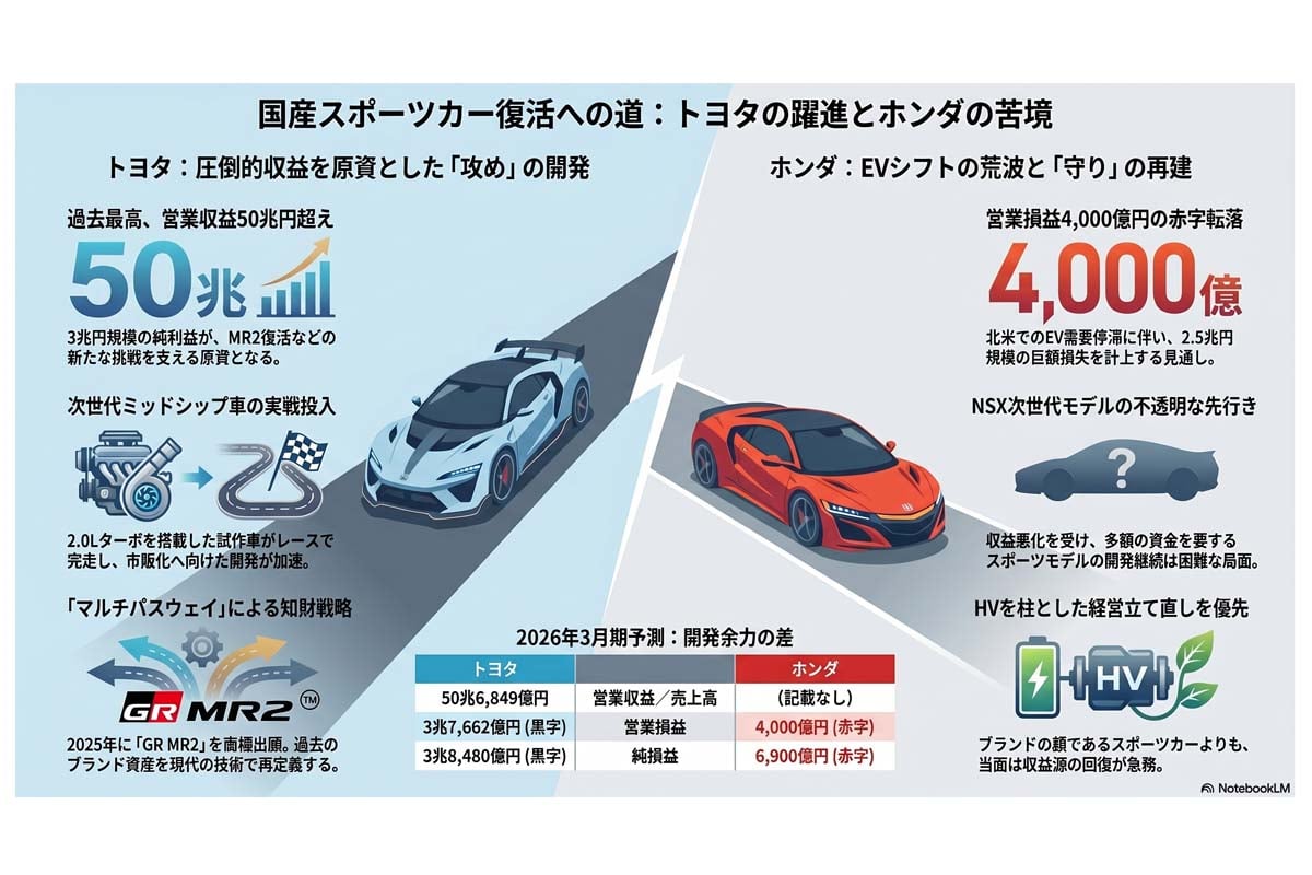 国産スポーツカー復活への道（画像：Merkmal編集部）