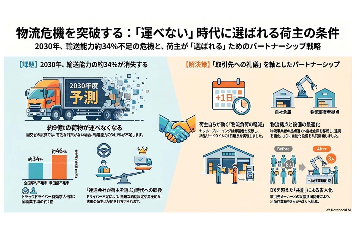 物流危機を突破する荷主の条件（画像：Merkmal編集部）