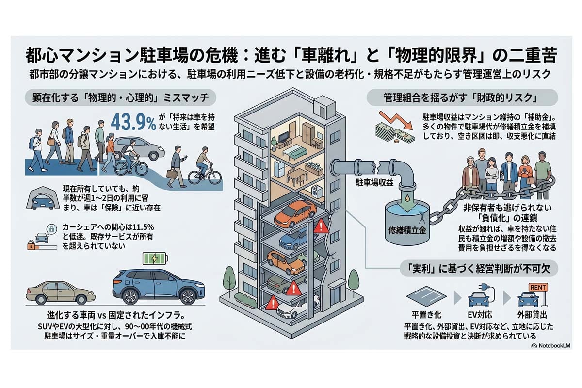 都心マンション駐車場の深刻な危機