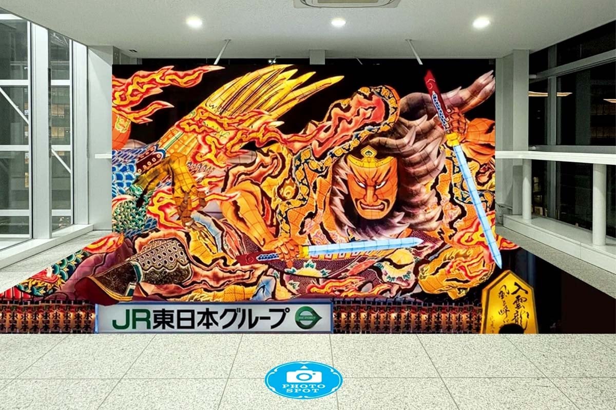 羽田空港第3ターミナル駅に設置した没入型トリックアート(画像:東京モノレール)