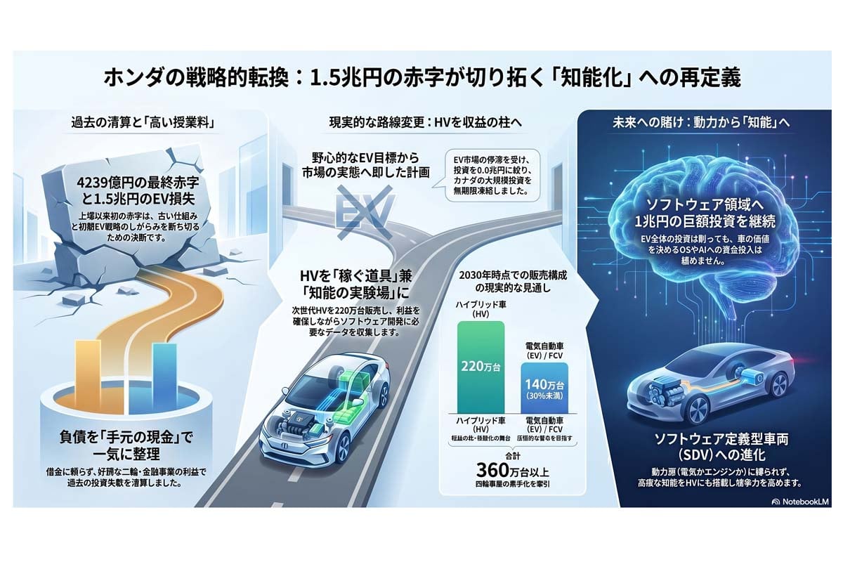 自動車メーカーの戦略的転換（画像：Merkmal編集部）