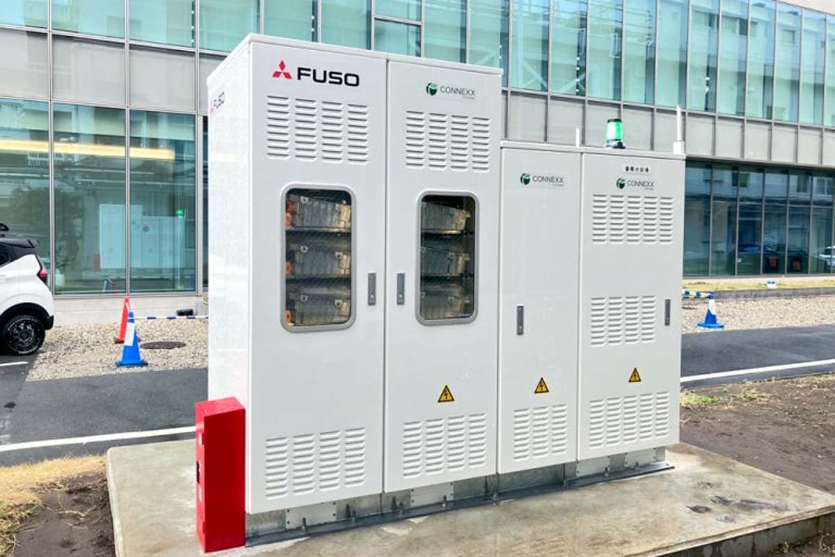 三菱ふそう本社敷地内に設置されたEnePONDR(画像:CONNEXX SYSTEMS)