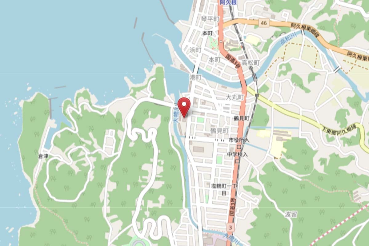 鹿児島県阿久根市の位置（画像：OpenStreetMap）