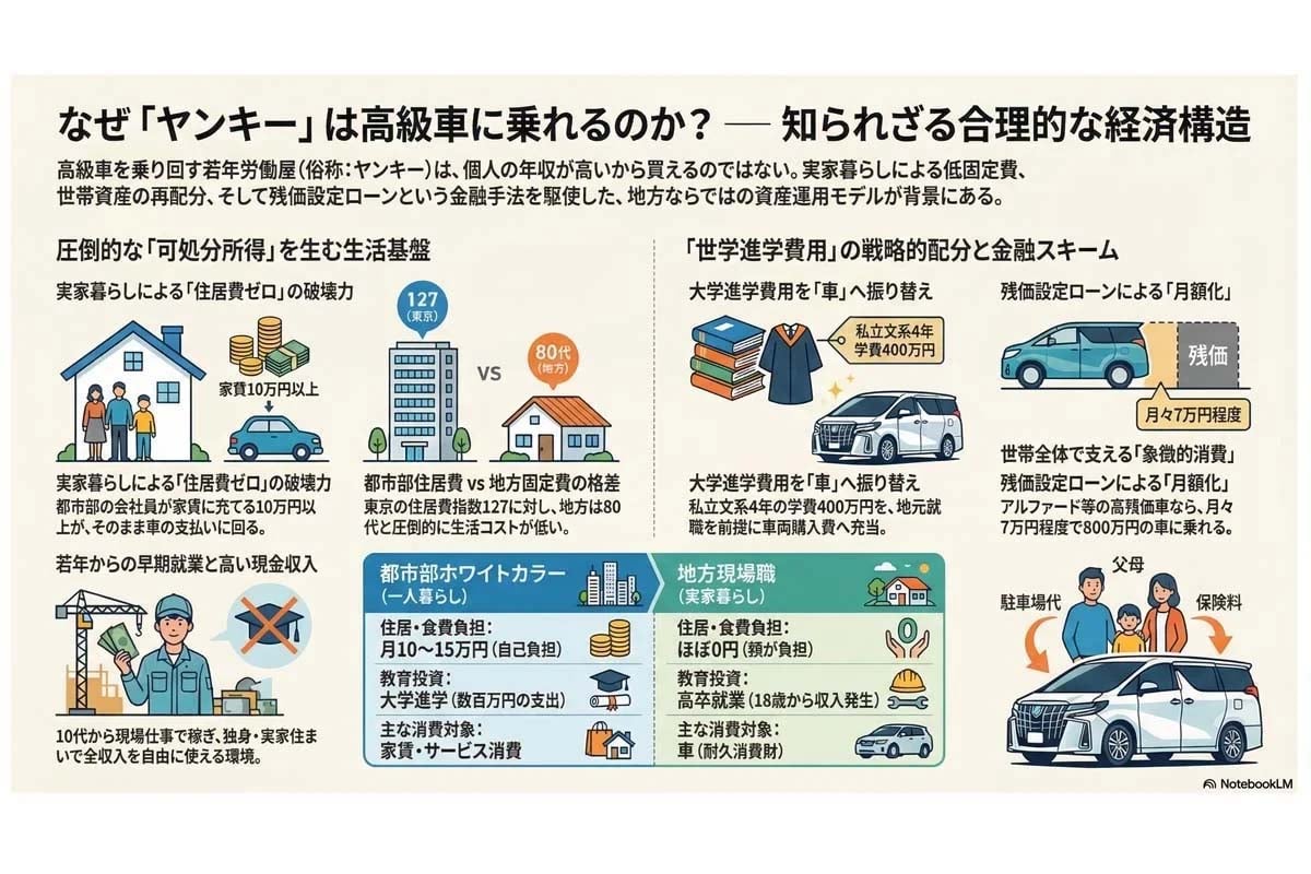ヤンキーが「高級車」に乗れる理由（画像：Merkmal編集部）