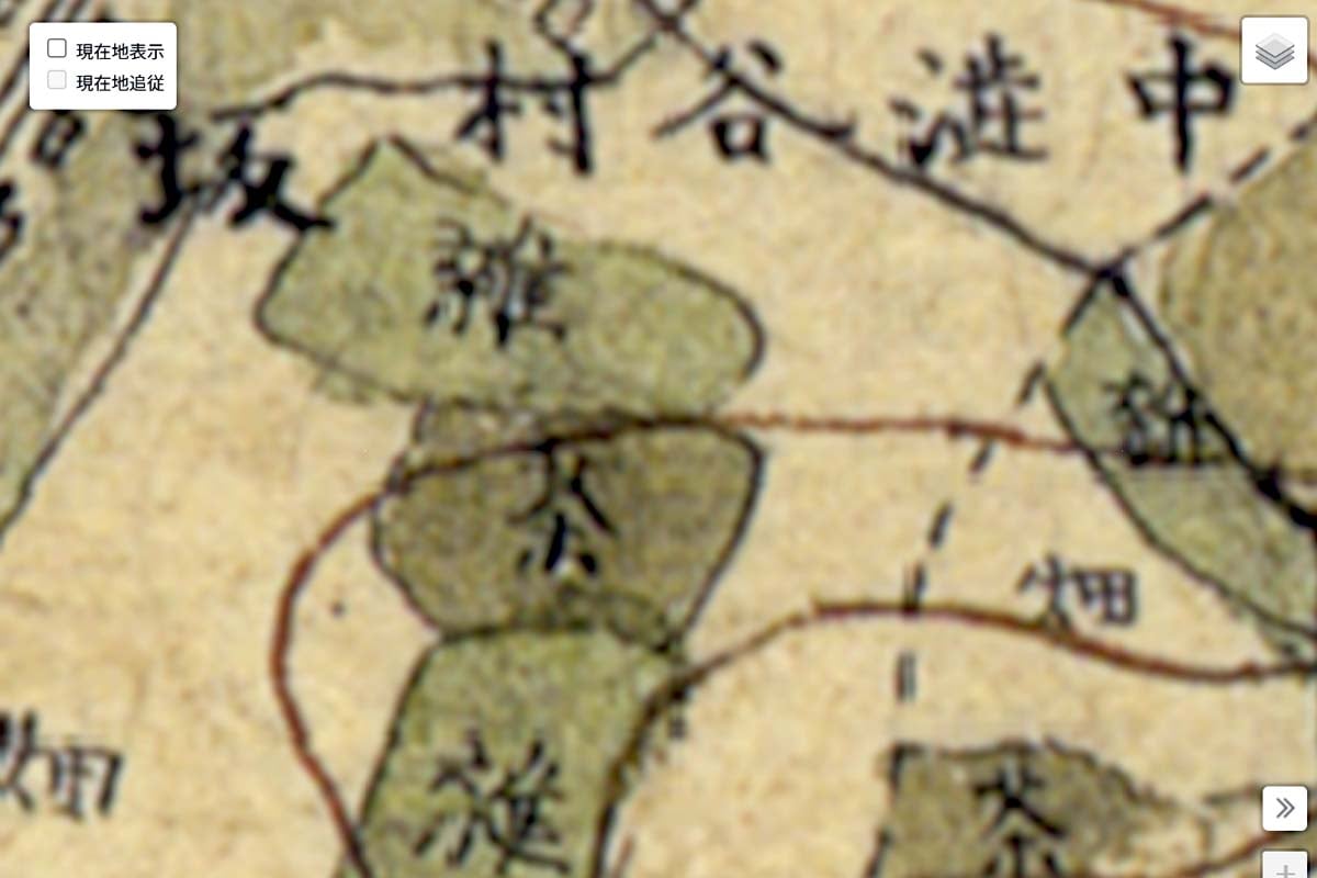 明治初期の「東急本社」周辺の迅速測図（画像：国土地理院）