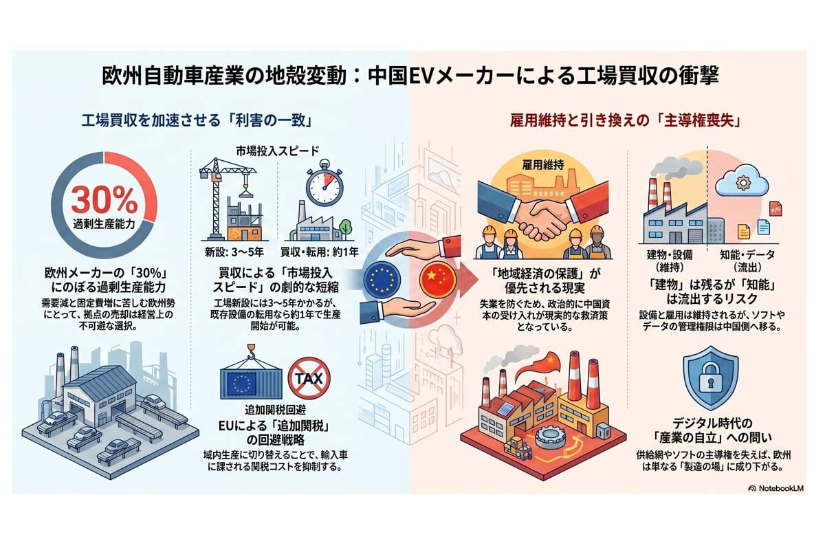 中国企業の欧州工場買収（画像：Merkmal編集部）