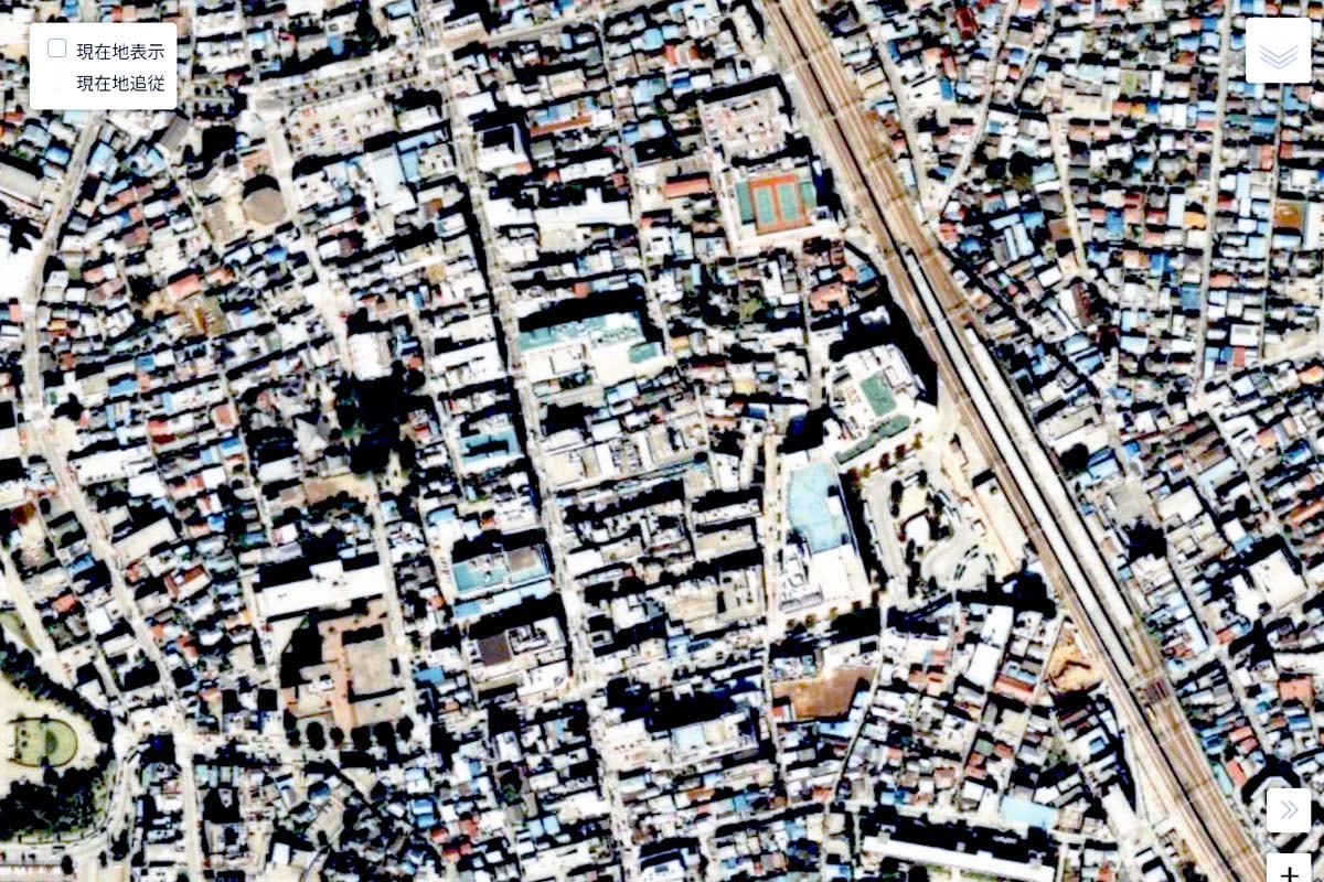 1985年頃の「浦和駅」周辺の航空写真（画像：国土地理院）