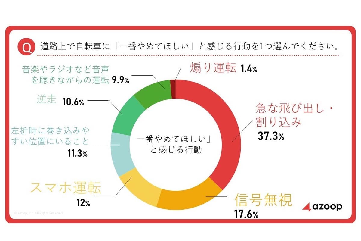 第3回トラックドライバー実態調査トラックドライバーが見る『自転車の車道走行』とは？（画像：Azoop）