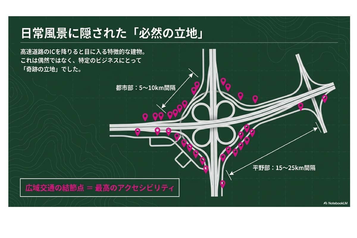 インターチェンジの近くに「ラブホテル」がやたらと多い理由（画像：Merkmal編集部）