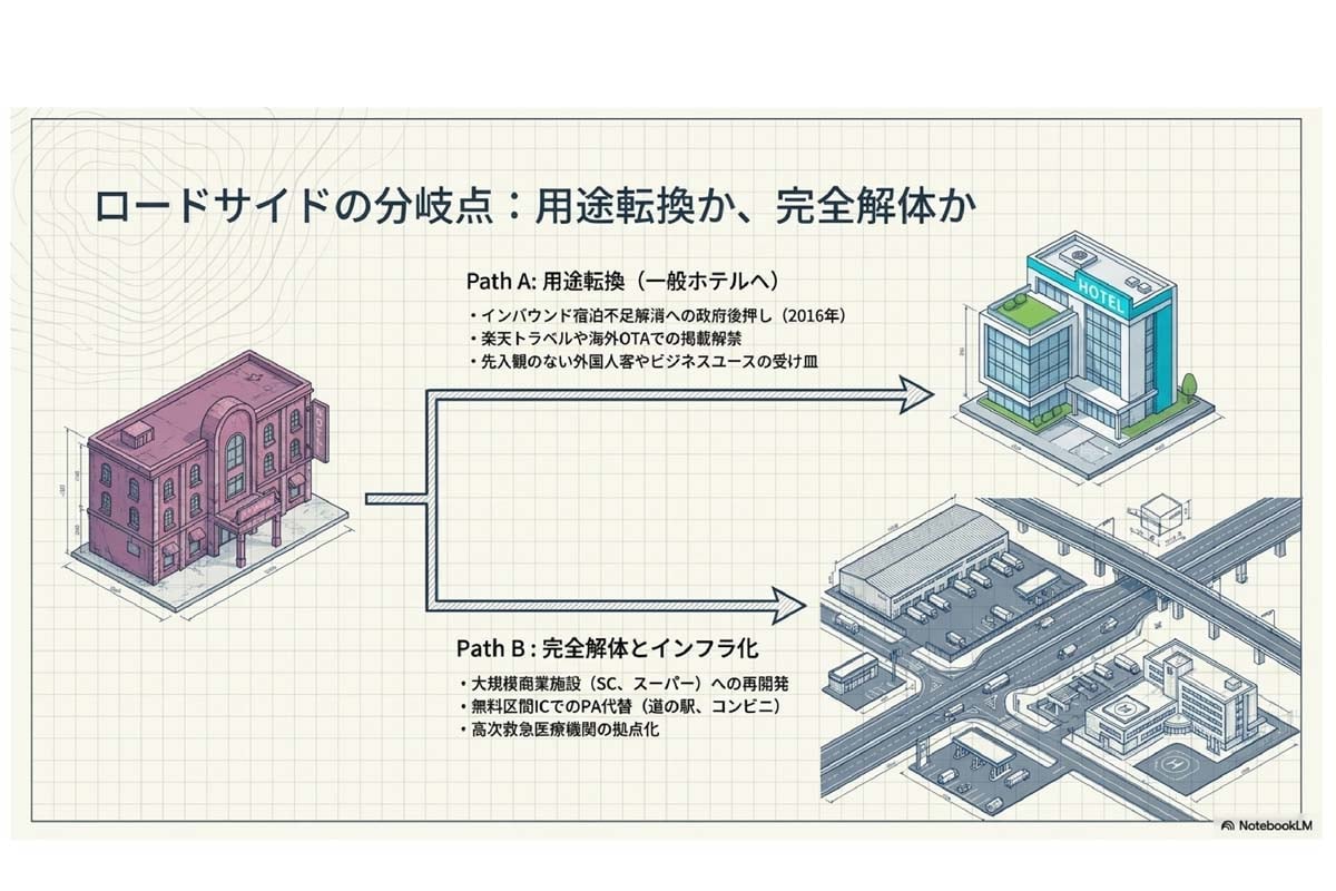 インターチェンジの近くに「ラブホテル」がやたらと多い理由（画像：Merkmal編集部）