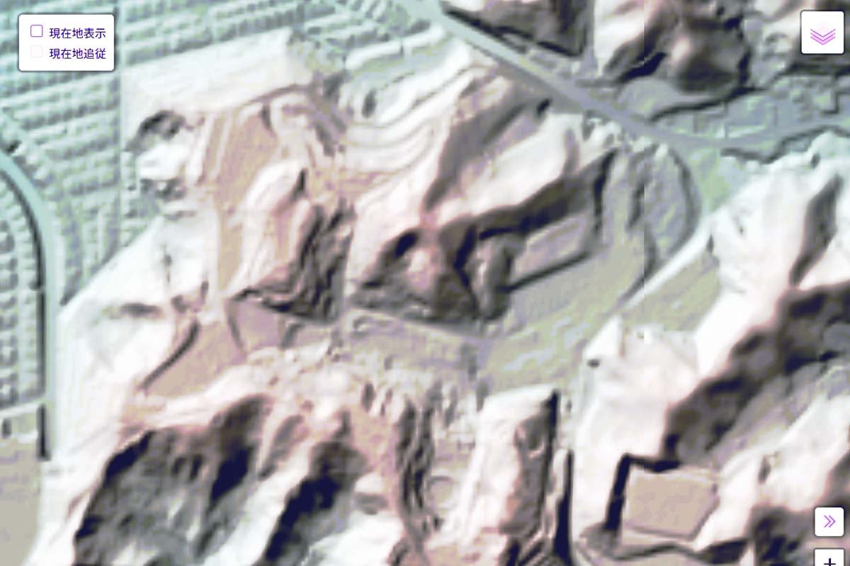 多摩テック周辺の地形(画像:国土地理院)